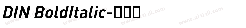 DIN BoldItalic字体转换